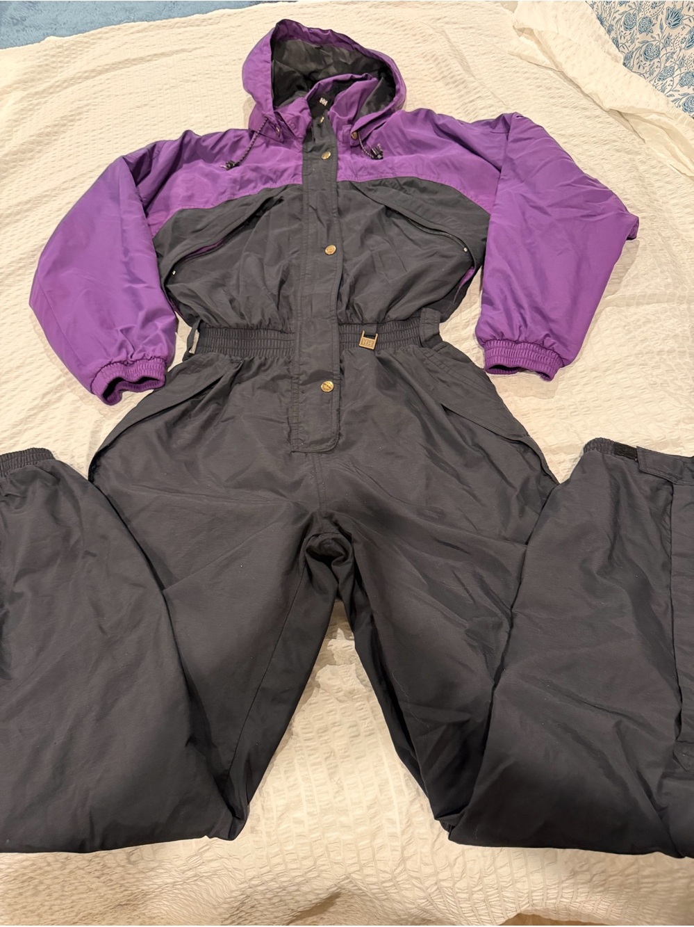 Helly Hansen Purple and Black Insulated Women's One-Piece Ski Jumpsuit